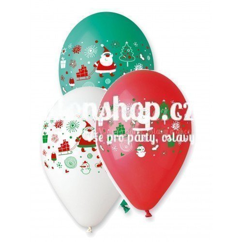 Vánoční balonky gumový balonek - 100 Ks