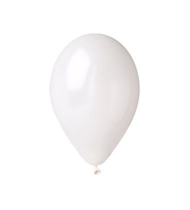 Balónky GM110 #29 – metalická bílá, 100 ks