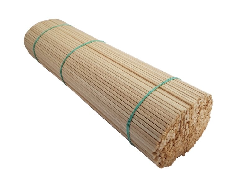 Špejle hranaté dřevěné lípové 45cm/5mm 500ks/balení maxi špejle