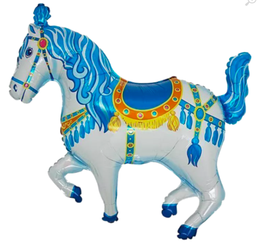 Cirkusový kůň - modrý
